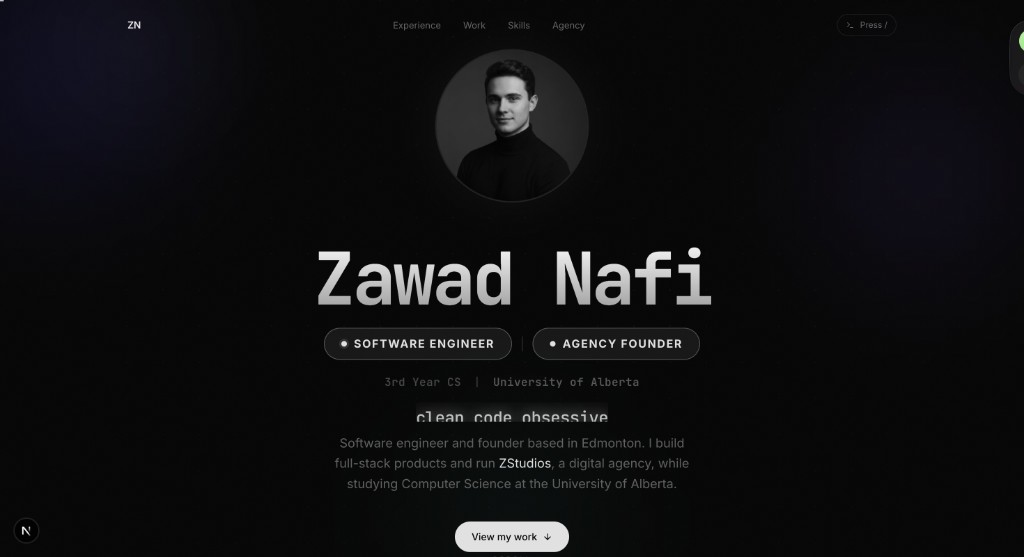 Portfolio project screenshot